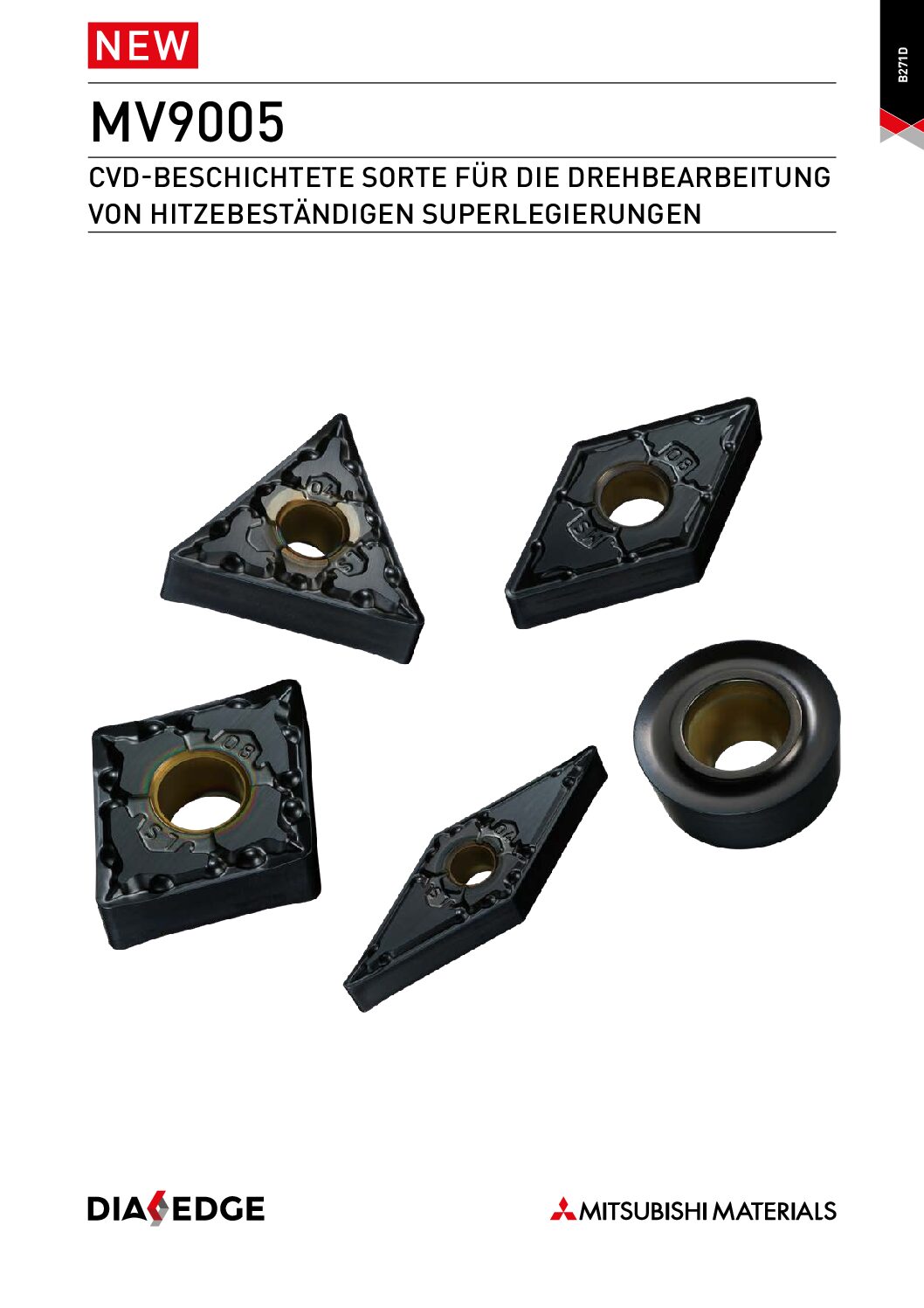 Mitsubishi Drehsorte MV9005 für Superlegierungen