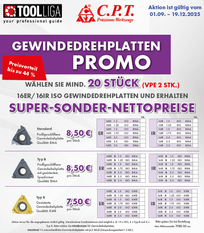 CPT Gewindedrehplatten Promotion