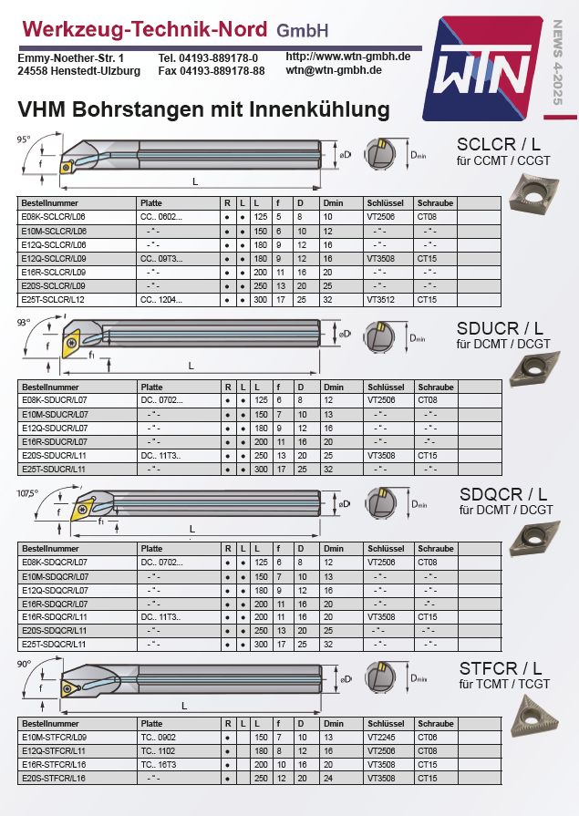Vollhartmetall-Bohrstangen